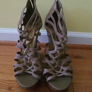 Nude Wedge Platforms